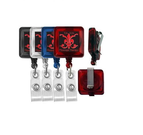 Yoyo porta identificacion traslucido cuadrado