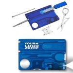 Multi herramienta con luz en modelo tarjeta de credito traslucido