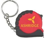 Llavero plastico con cinta metrica,con boton para detener/soltar