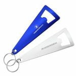 Llavero abre botella de aluminio, triangular - Imagen 2