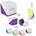 Cubo para escritorio, porta tarjeta de presentacion o notas, porta pluma y clips interno, magnetico