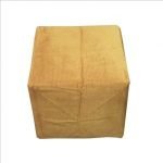 Puff cuadrado chico dorado