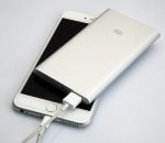 Cargador/bateria power bank, modelo slim plateado, 4000 mah, con cable de dos salidas. - Imagen 2