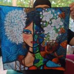 Pañoleta con diseño de pollera panameña